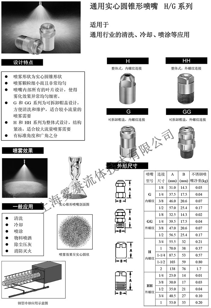 不銹鋼實(shí)心錐形噴嘴介紹